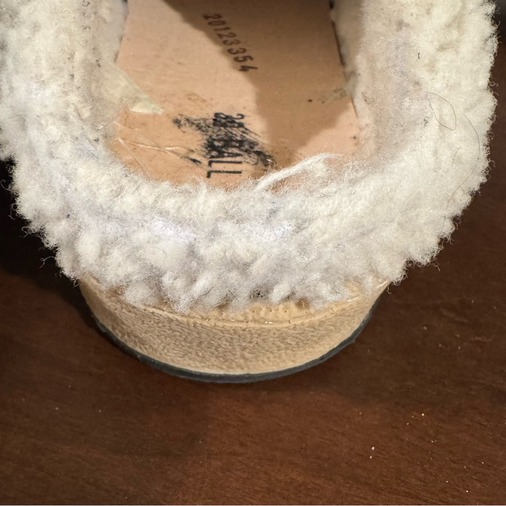 Golden Goose Ball Star Sabot mules size 39 black glitter with shearling lining - Picture 10 of 14